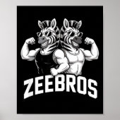 Zeebros Cute Zebra Duo Design For Zebros Lovers  Poster (Voorkant)