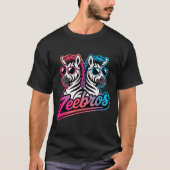 Zeebros Cute Zebra Duo Design For Zebros Lovers  T-shirt (Voorkant)