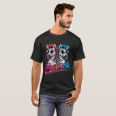 Zeebros Cute Zebra Duo Design For Zebros Lovers  T-shirt (Voorkant volledig)