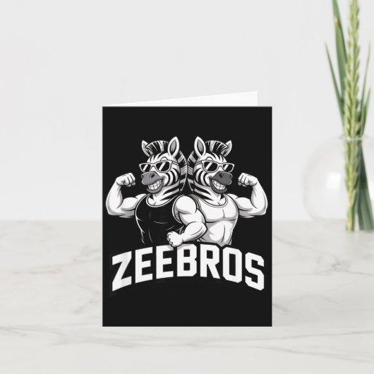 Zeebros Mooie Zebraduodesign Voor Zebraliefhebbers Kaart (Voorkant)