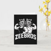 Zeebros Mooie Zebraduodesign Voor Zebraliefhebbers Kaart (Gele Bloem)