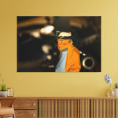 ZEECAPITEIN 60 X 40 DOEK OMWIKKELDE PRINT (Insitu (Woonkamer))