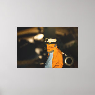 ZEECAPITEIN 60 X 40 DOEK OMWIKKELDE PRINT