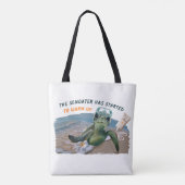 Zeechildpad Tote Bag (Achterkant)