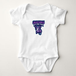 Zeecreatuur CartoonLogo SchattigMythisch|Oceaan Romper