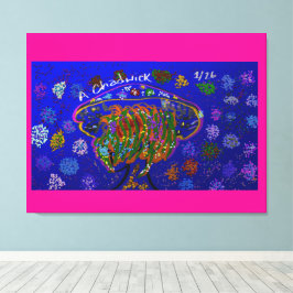 ZeecreatuurBloemist met PaddenstoelenKwalHoed Canvas Afdruk