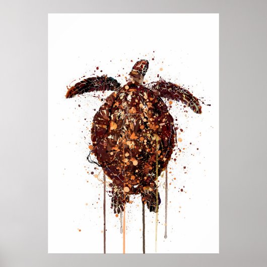 Zeedier Schildpad Poster (Voorkant)