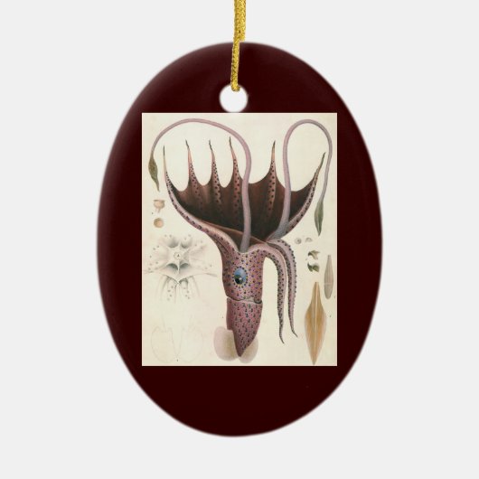  zeedieren, baardplein keramisch ornament (Voorkant)