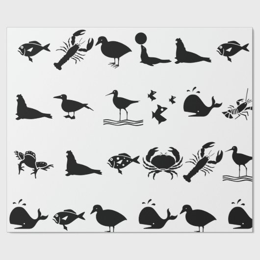 ZEEDIEREN CADEAUPAPIER (Vlak)