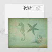  zeedieren en zeeschelpen briefkaart (Voorkant / Achterkant)