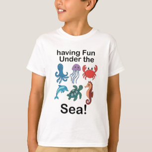 Zeedieren Feestvieren Onder Zee Verjaardag T-shirt