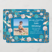 Zeedieren Fotolijst Uitnodiging (Voorkant / Achterkant)