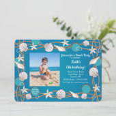 Zeedieren Fotolijst Uitnodiging (Staand voorkant)