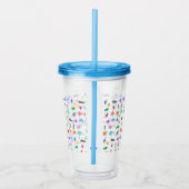 Zeedieren met patronen acryl drinkbeker (Rechts)