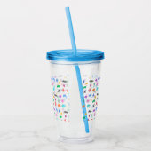 Zeedieren met patronen acryl drinkbeker (Links)