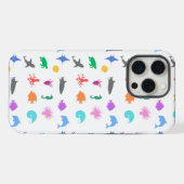 Zeedieren met patronen iPhone hoesje (Achterkant horizontaal)