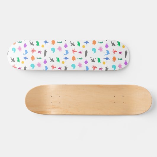 Zeedieren met patronen persoonlijk skateboard (Horizontaal)