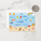 Zeedieren Notitiekaartje (Voorkant / Achterkant in situ)