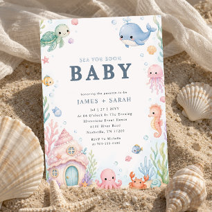 Zeedieren Oceandieren Baby Shower Kaart