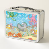 Zeedieren RVS Lunchbox (Achterkant)