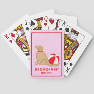 Zeedieren Schoonheid Hond Roze Klassieke Speelkaar Pokerkaarten