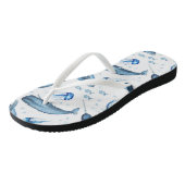 zeedieren van de blauwe Waterverf | Teenslippers (Schuin)