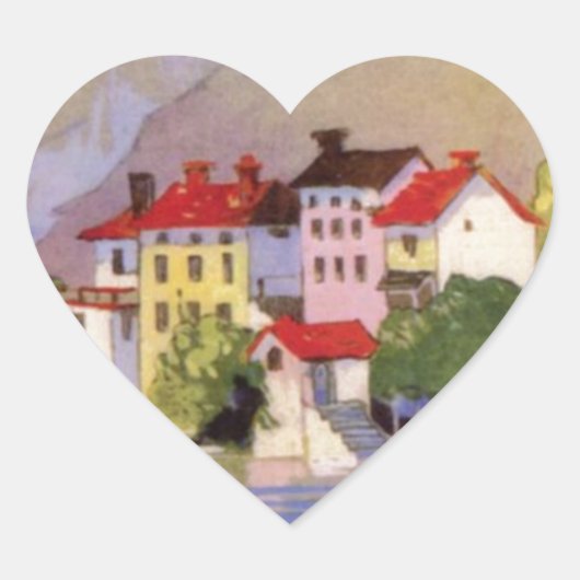  zeedorp Italië Toerisme Hart Sticker (Voorkant)