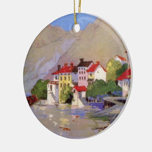  zeedorp Italië Toerisme Keramisch Ornament (Links)