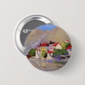 zeedorp Italië Toerisme Ronde Button 5,7 Cm (Voorkant /achterkant)