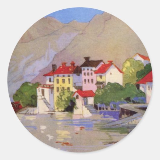  zeedorp Italië Toerisme Ronde Sticker (Voorkant)