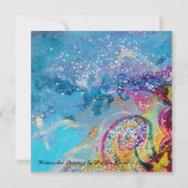 ZEEDRAGON blauw paars violet zwart geel Kaart (Achterkant)