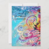 ZEEDRAGON blauw paars zwart geel Kaart (Achterkant)