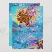 ZEEDRAGON blauw violet paars zwart geel Kaart (Voorkant / Achterkant)