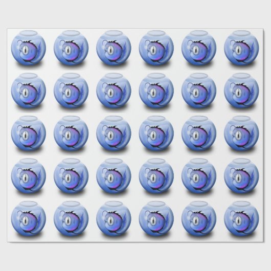 Zeeduivel aquarium vis schaal schattig cadeaupapier (Vlak)