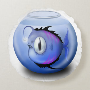 Zeeduivel aquarium vis schaal schattig rond kussen