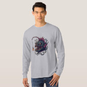 Zeeduivel Comic Art Lange Mouw T-shirt (Voorkant volledig)