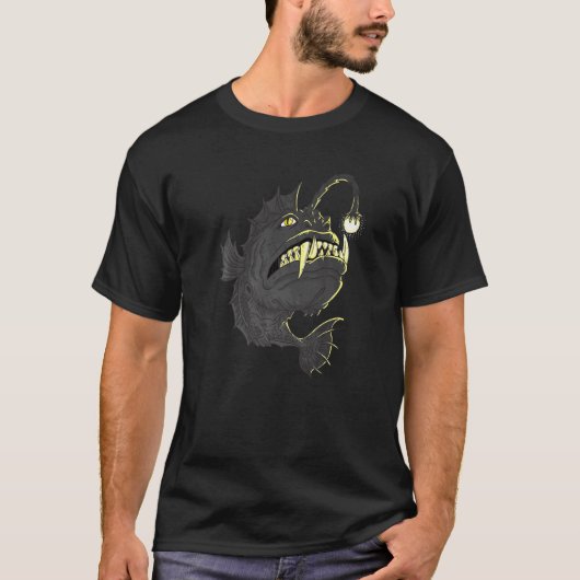 Zeeduivel Diepzeevis T-shirt (Voorkant)