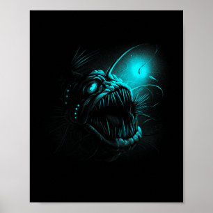 Zeeduivel Diepzeewezens Zeeduivel Oceaan Zee Poster