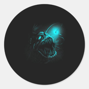 Zeeduivel Diepzeewezens Zeeduivel Oceaan Zee Ronde Sticker