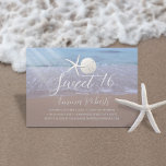 Zeeduivel en goudmakreel Elegant zoet 16 Kaart<br><div class="desc">Beach Theme Starfish & Sand Dollar Sweet 16 Invitations.</div>