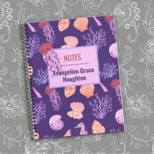 Zeeduivel en schelpen, paars