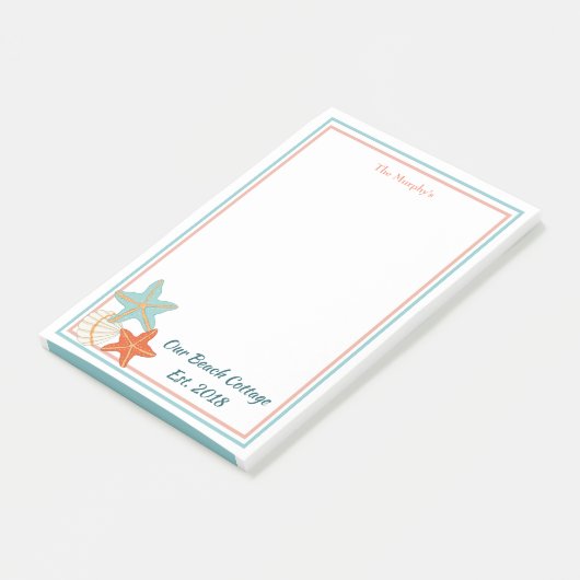 Zeeduivel en Zee schelp Post-it® Notes (Schuin)