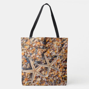 Zeeduivel en zeeschelpen tote bag