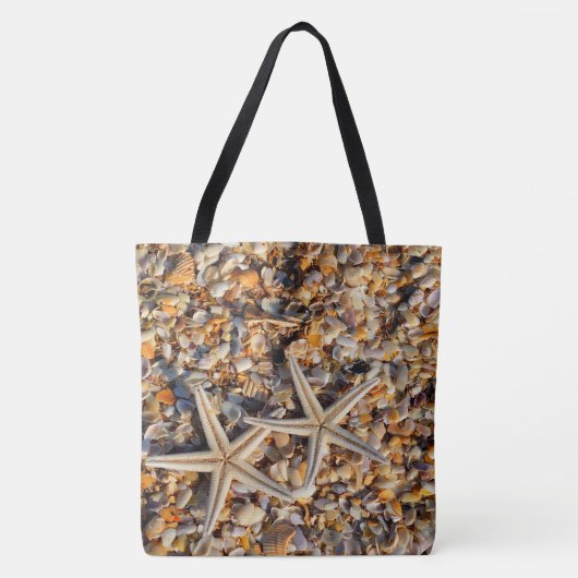 Zeeduivel en zeeschelpen tote bag (Voorkant)