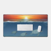 Zeeduivel- en zwemschildpadden van zee bureaumat (Keyboard & Muis)