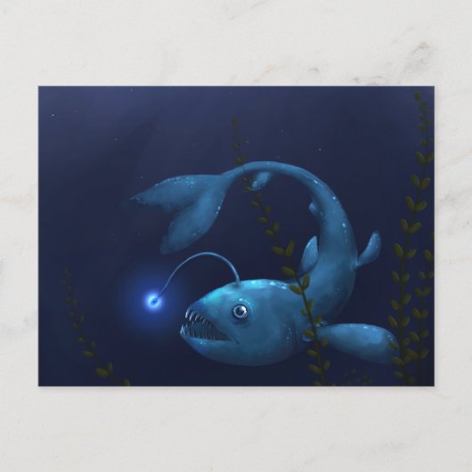 Zeeduivel in de ondergroei briefkaart (Voorkant)