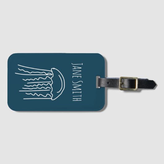 Zeeduivel in water bagagelabel (Voorkant (horizontaal))