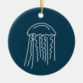 Zeeduivel in water keramisch ornament (Voorkant)