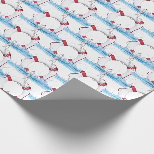 zeeduivel in waterspatten cadeaupapier (Hoek)