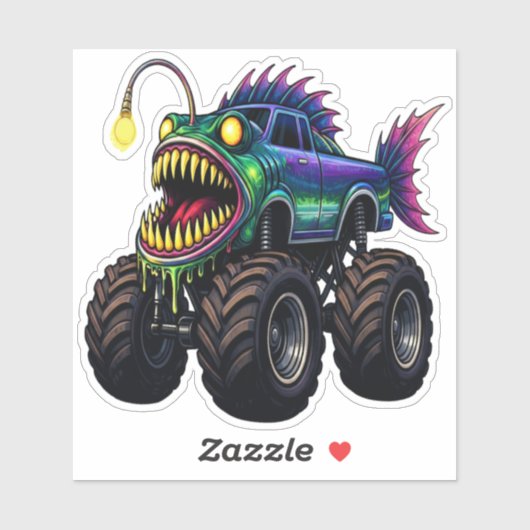 Zeeduivel Monstertruck Sticker (Vel)